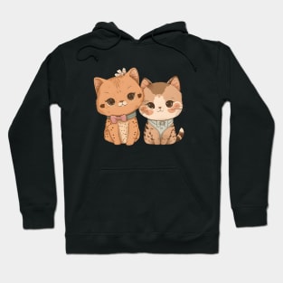 Cute cat couple Hoodie